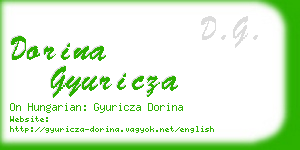 dorina gyuricza business card